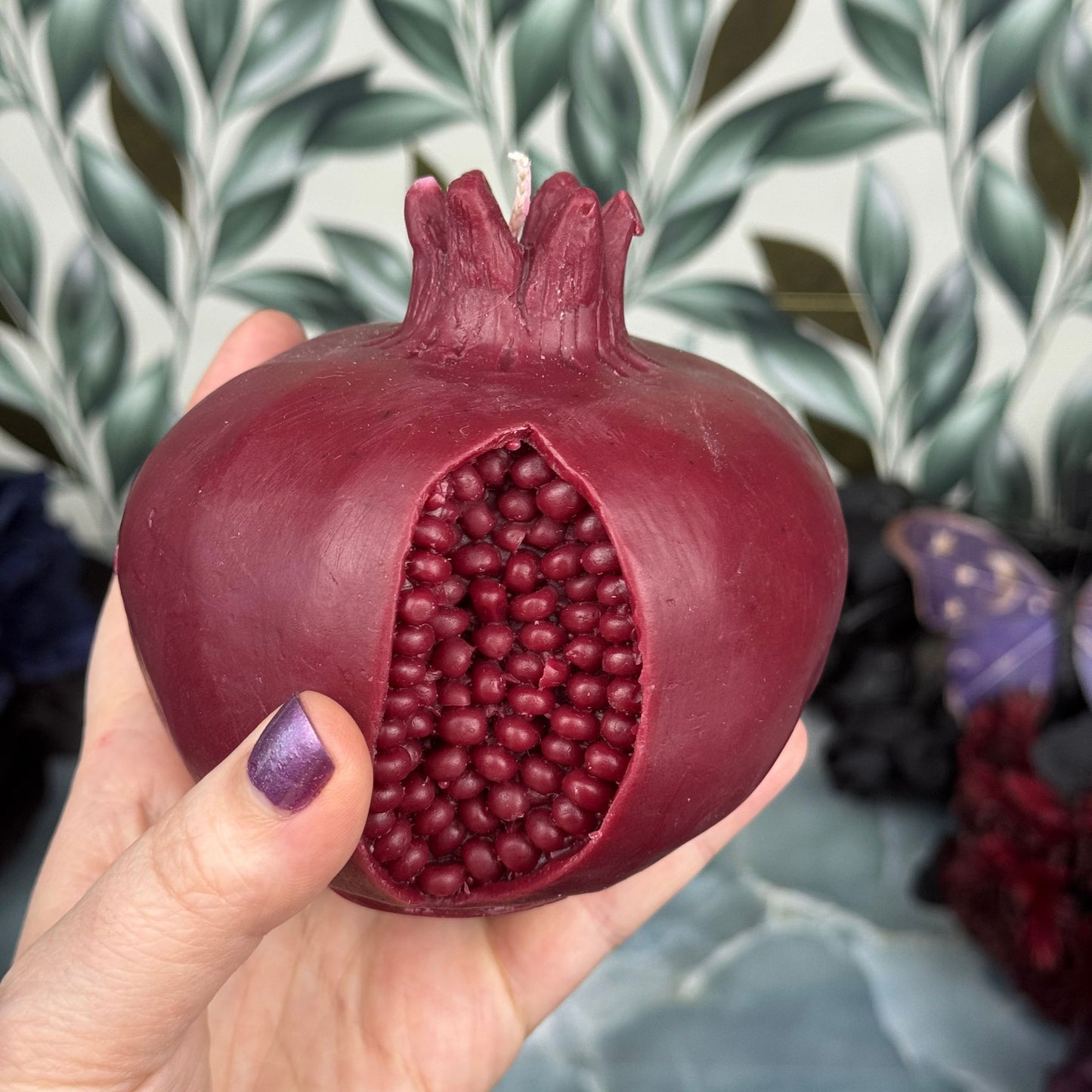 Beauty and the Moon - Large Juicy Pomegranate Candle