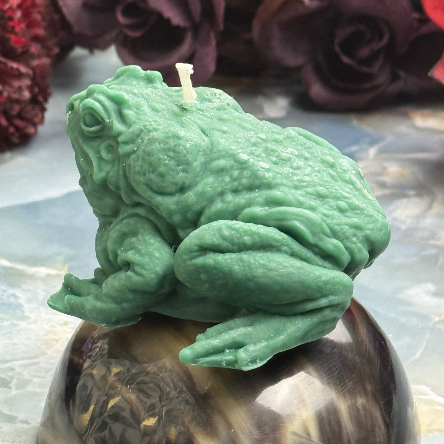 Beauty and the Moon - Regal Green Frog Candle
