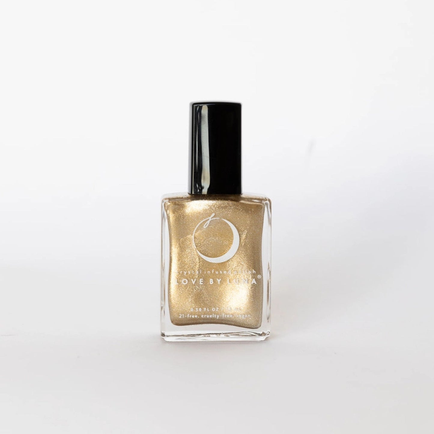 Love By Luna – Abundance Boost | Gold Foil Nail Polish with Pyrite