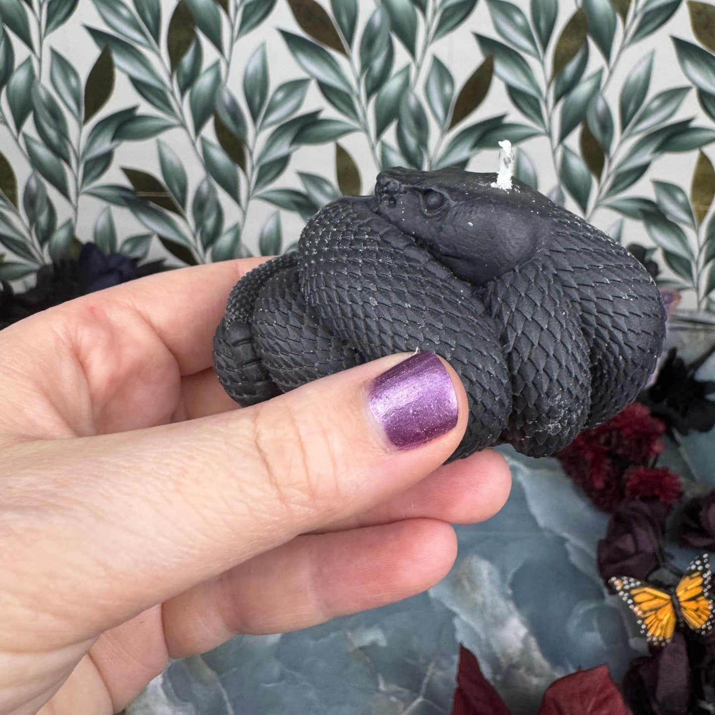 Beauty and the Moon - Black Snake Candle