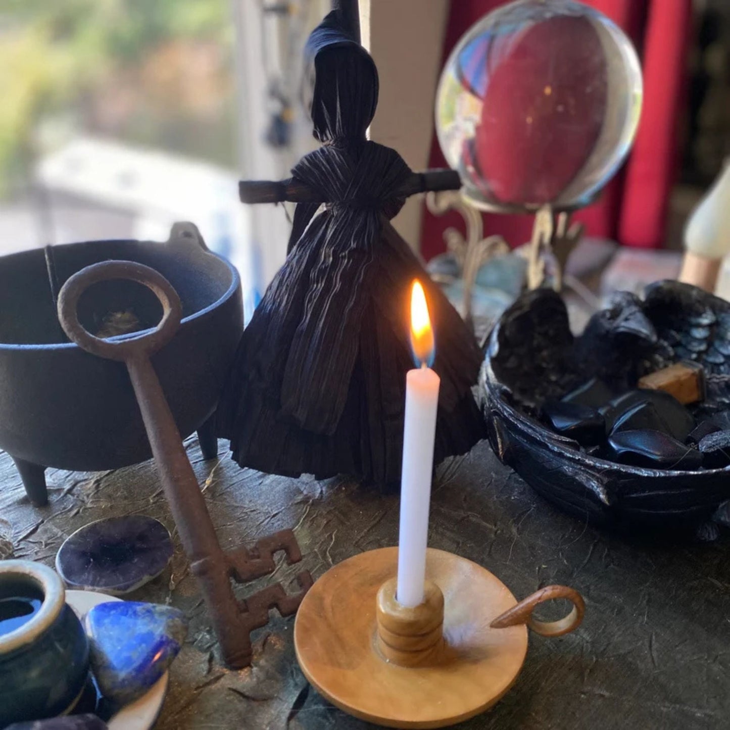 Corn Husk Doll - Black Poppet