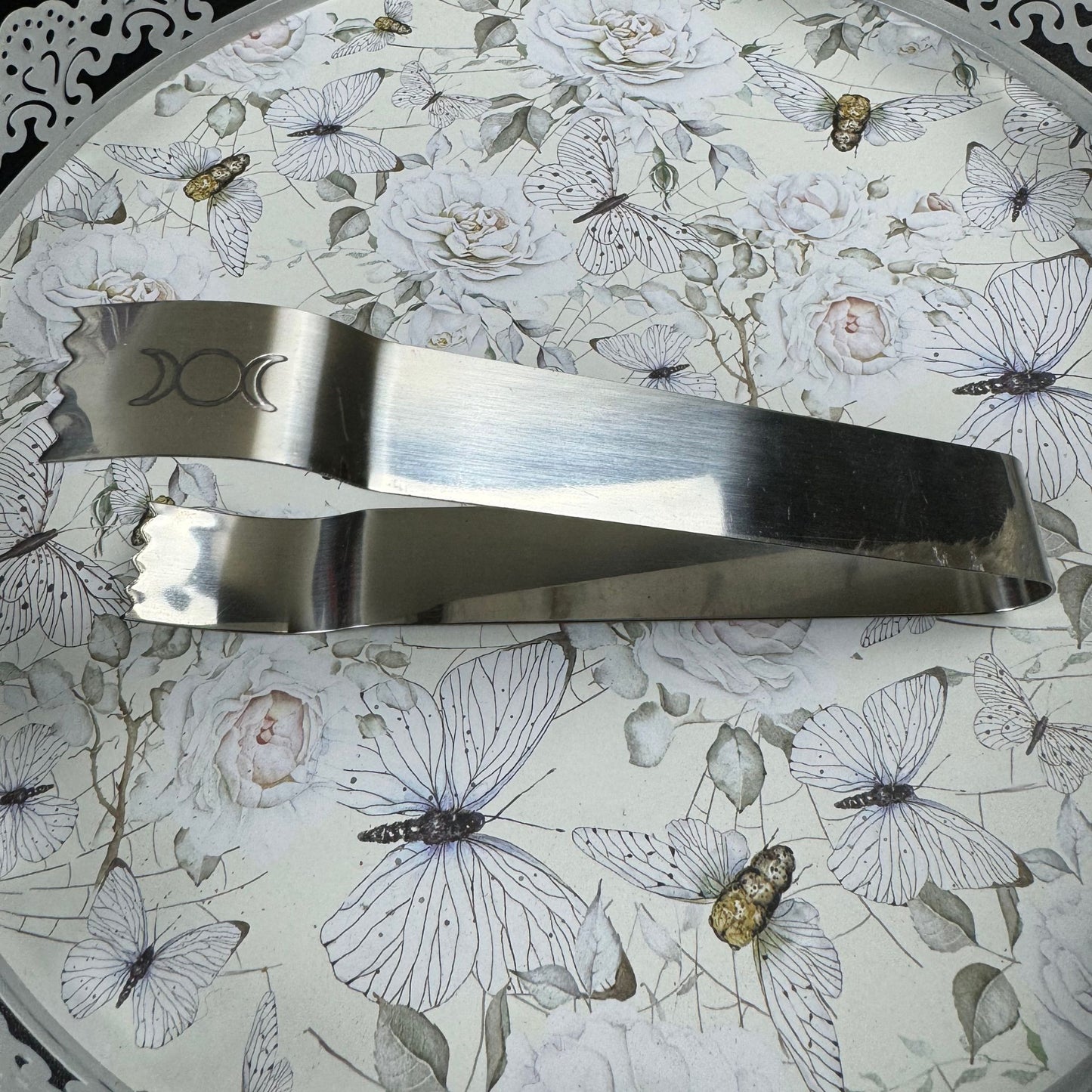 Lunar Charcoal Tongs - Stainless Steel