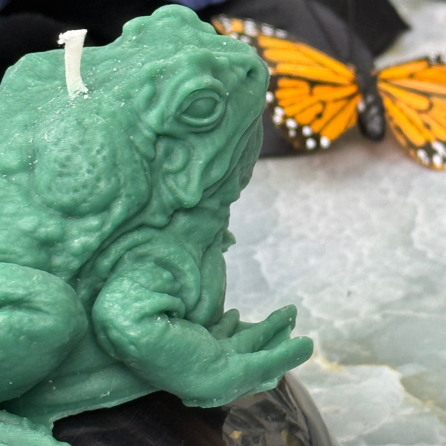 Beauty and the Moon - Regal Green Frog Candle