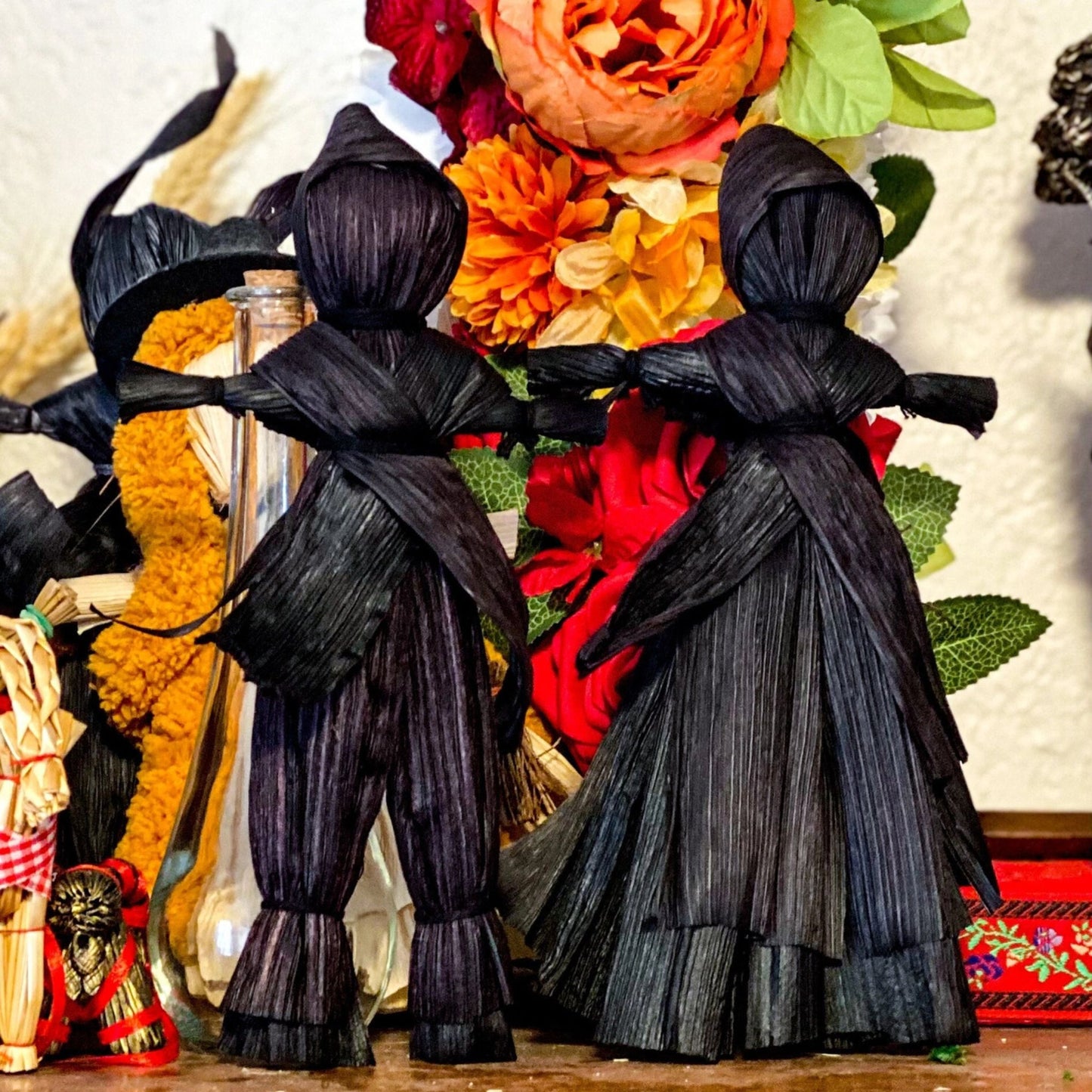 Corn Husk Doll - Black Poppet