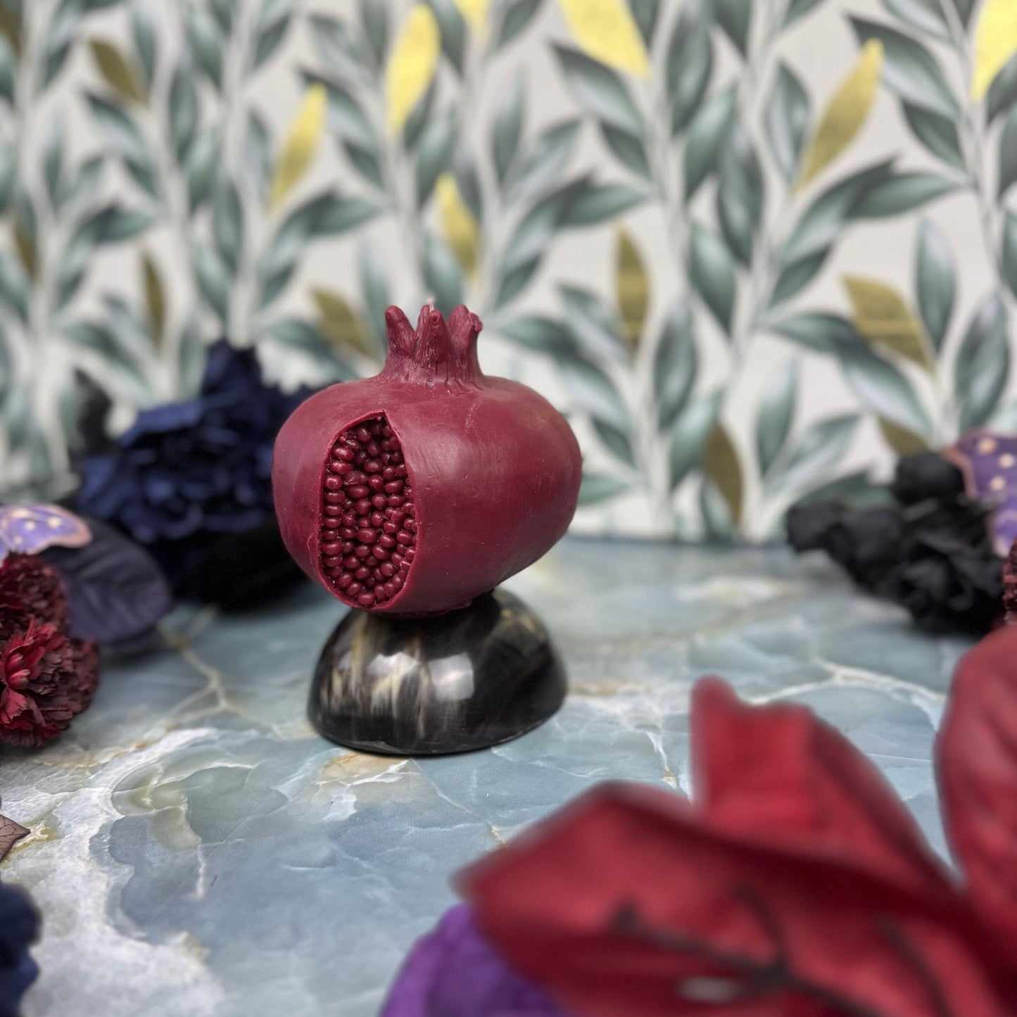 Beauty and the Moon - Large Juicy Pomegranate Candle