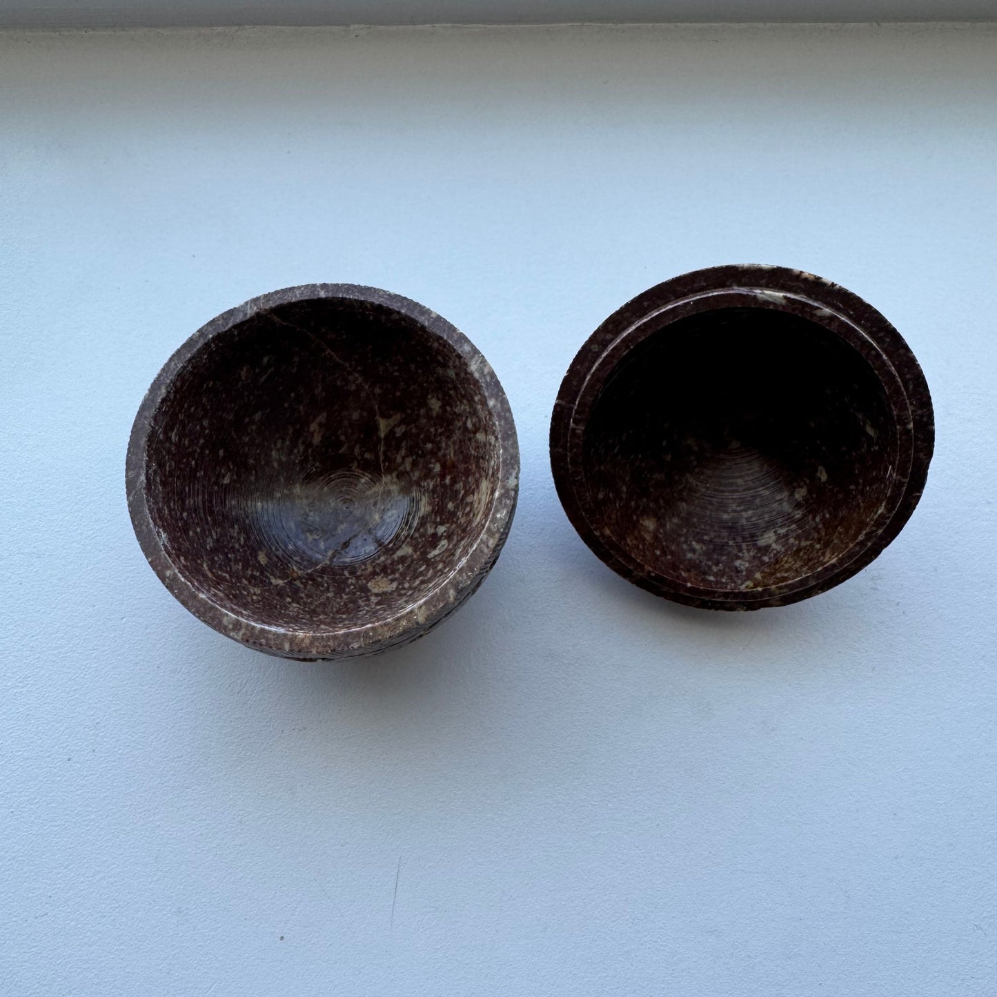 A handcarved soapstone box