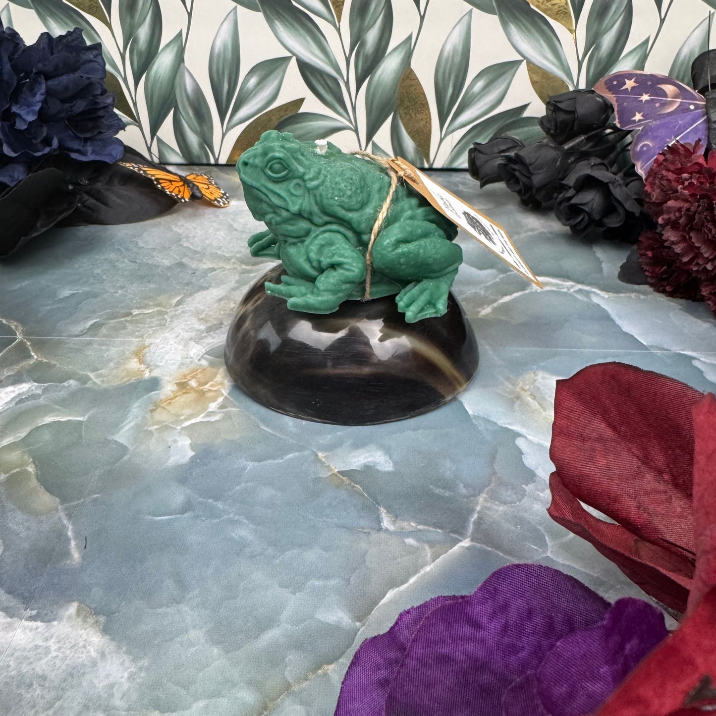Beauty and the Moon - Regal Green Frog Candle