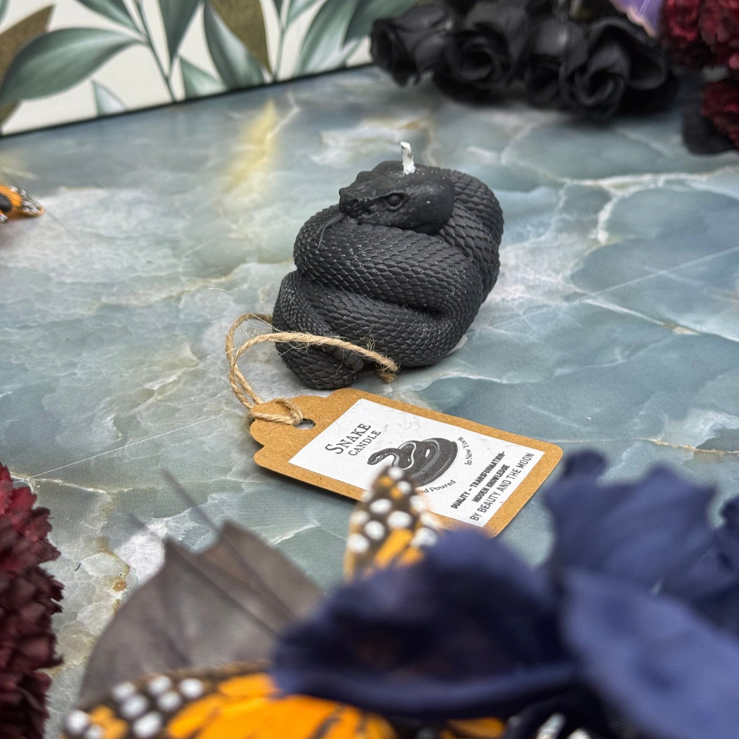 Beauty and the Moon - Black Snake Candle