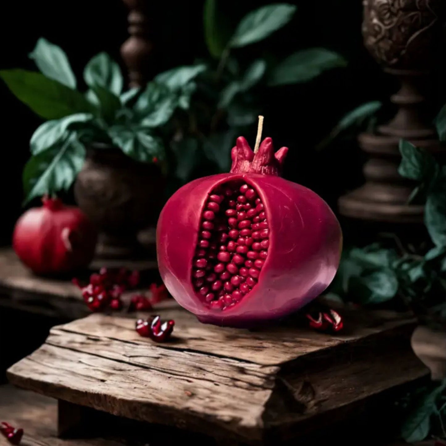 Beauty and the Moon - Large Juicy Pomegranate Candle
