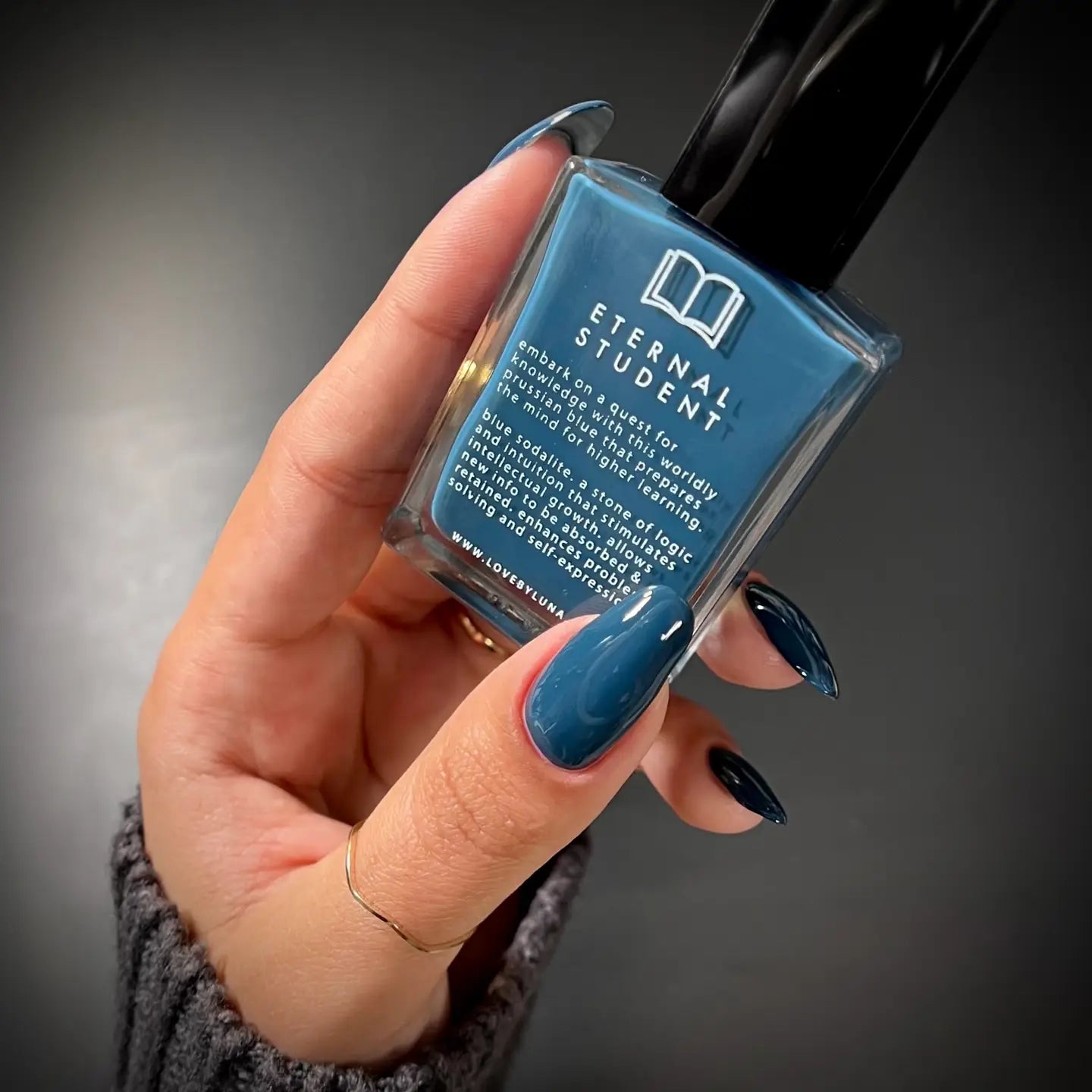 Love By Luna – Eternal Student | Prussian Blue Nail Polish with Sodalite