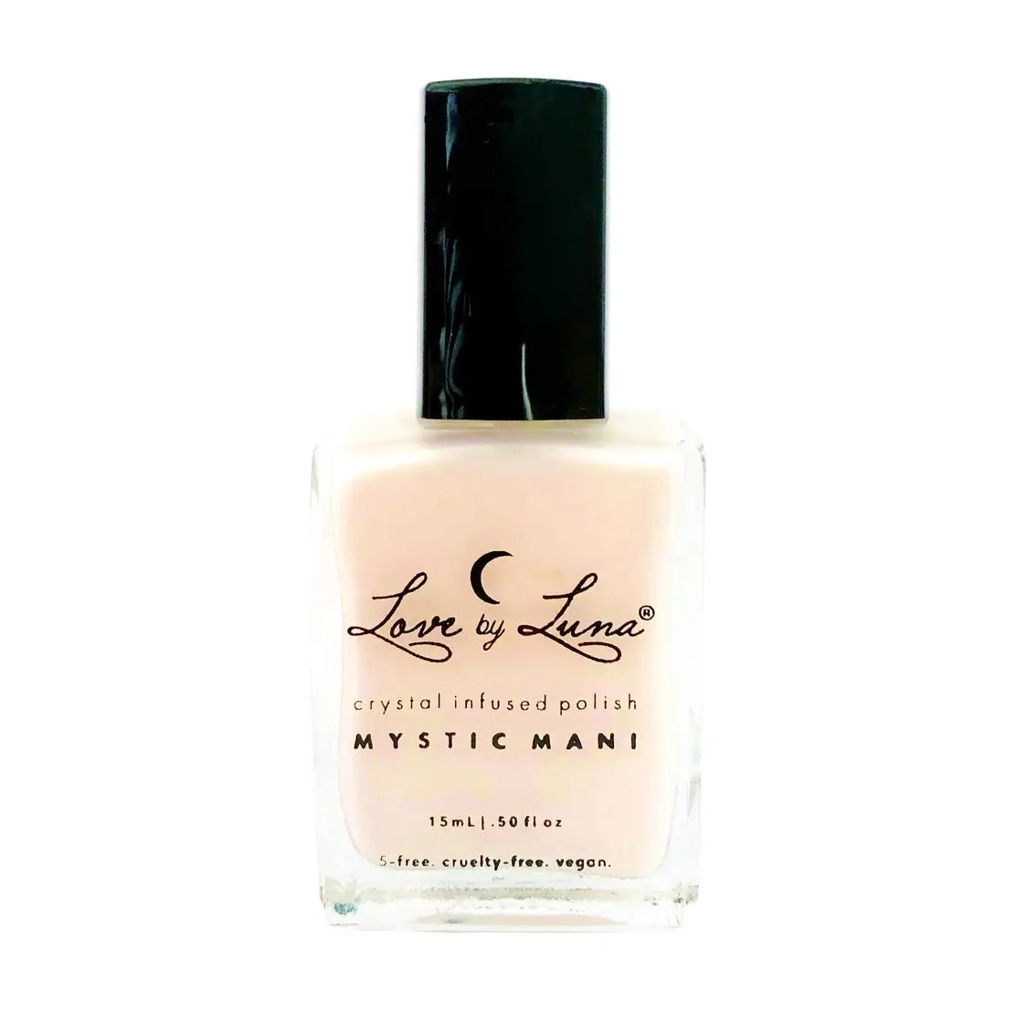 Love By Luna – Goddess | Pink Nude Nail Polish with Rose Quartz + Selenite + Moonstone