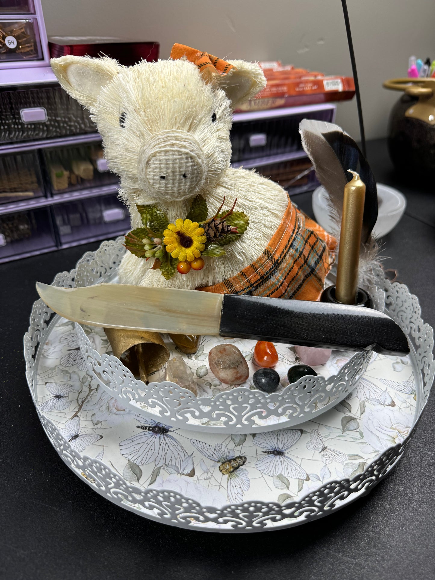 Buffalo Horn Athame (Altar Knife)