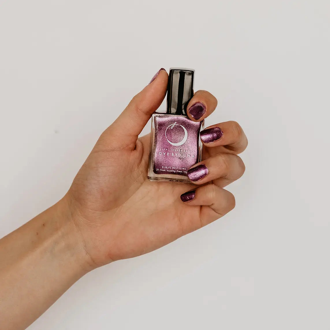Love By Luna – Luminous Dreams | Glittering Purple Nail Polish with Amythest + Lepidolite