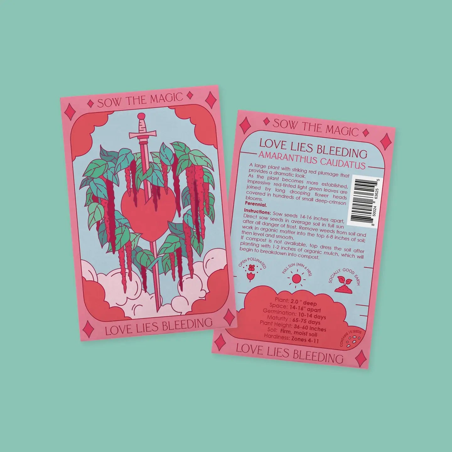 Sow the Magic – Love Lies Bleeding Tarot Garden + Gift Seed Packet