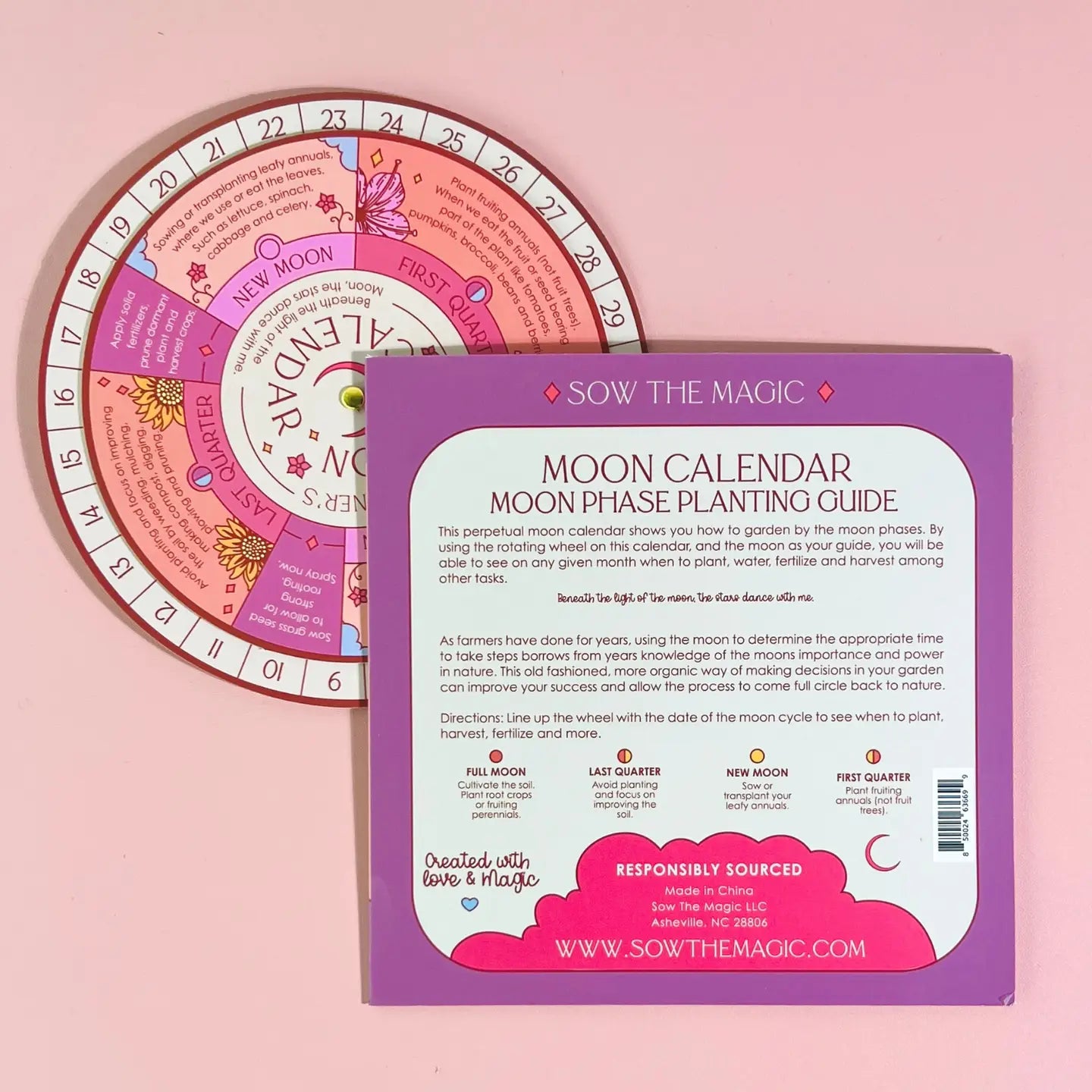 Sow the Magic – Moon Phase Calendar Spinner Planting Guide
