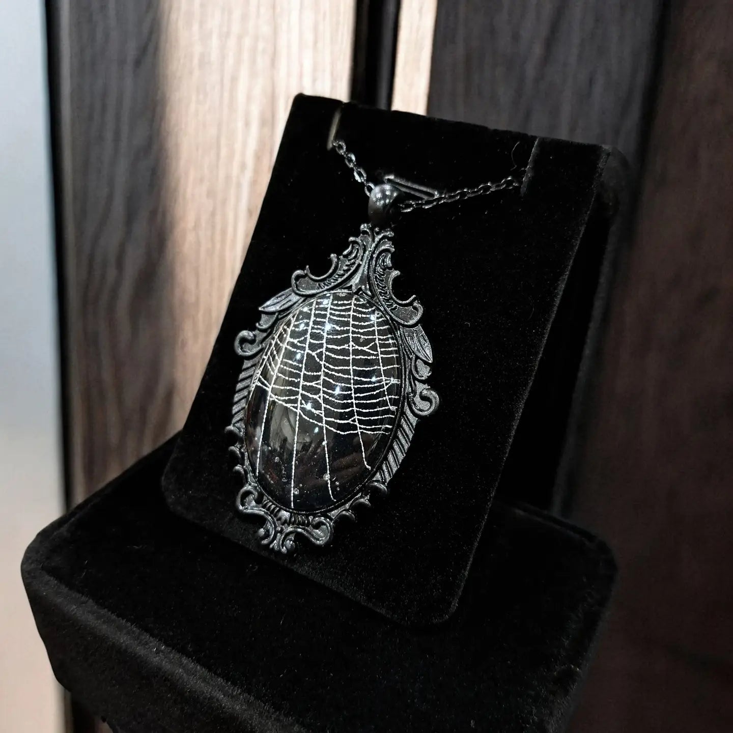 Real Spiderweb Filigree Cabochon