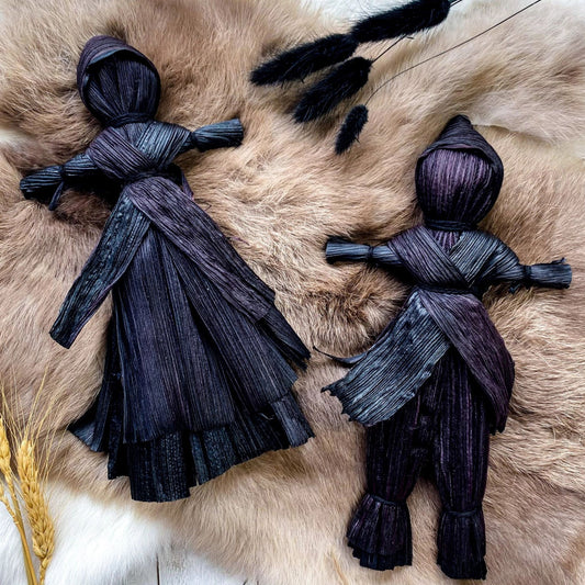 Corn Husk Doll - Black Poppet