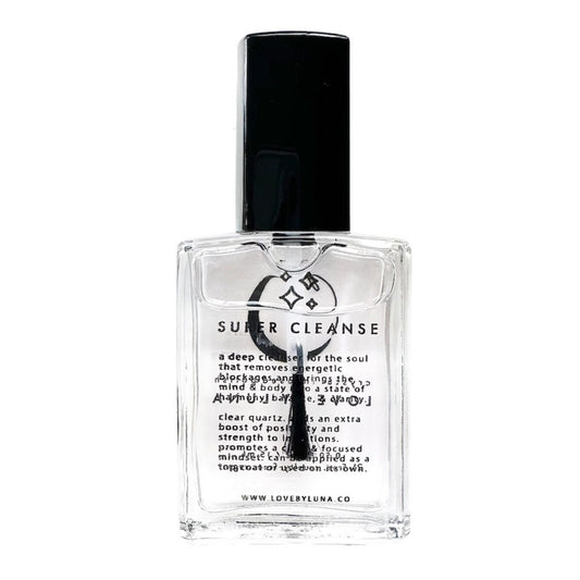 Love By Luna – Super Cleanse | Clear Top Coat Nail Polish with Clear Quartz
