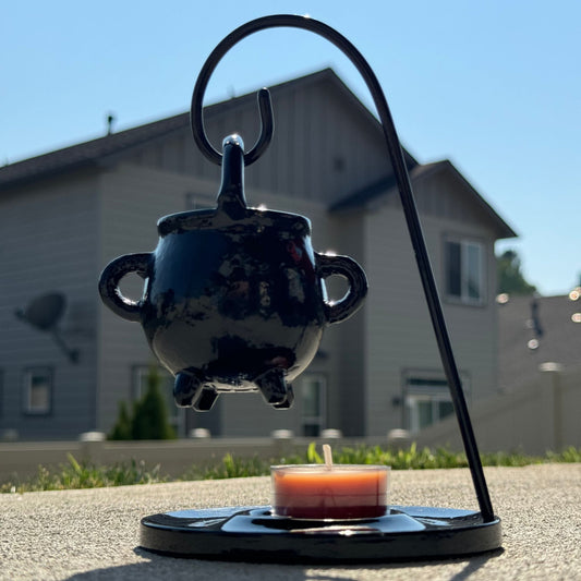 Hanging Metal Cauldron Burner - Incense & Wax Melt Holder