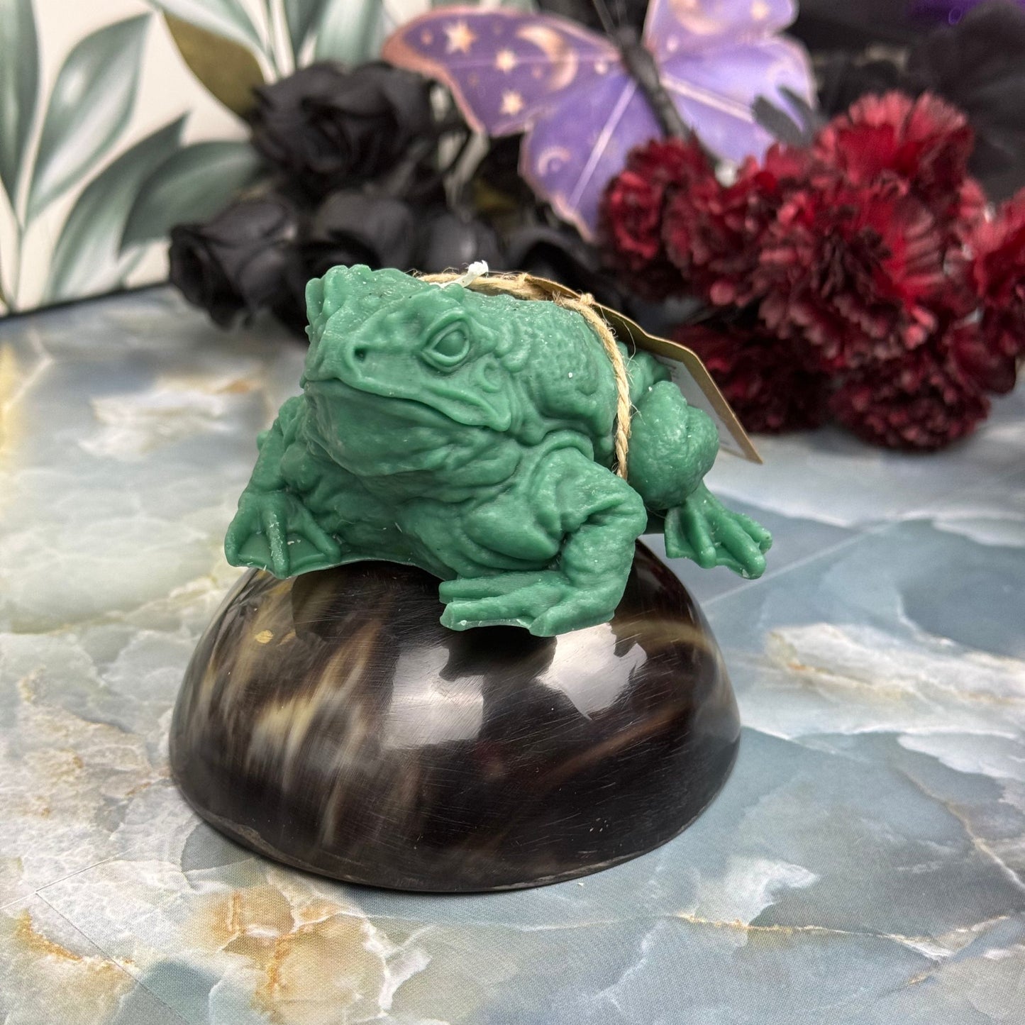 Beauty and the Moon - Regal Green Frog Candle