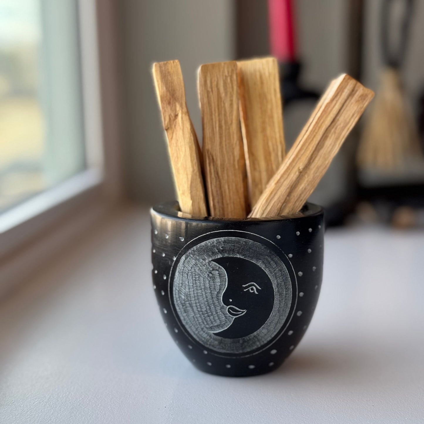 Moon Soapstone Mortar & Pestle