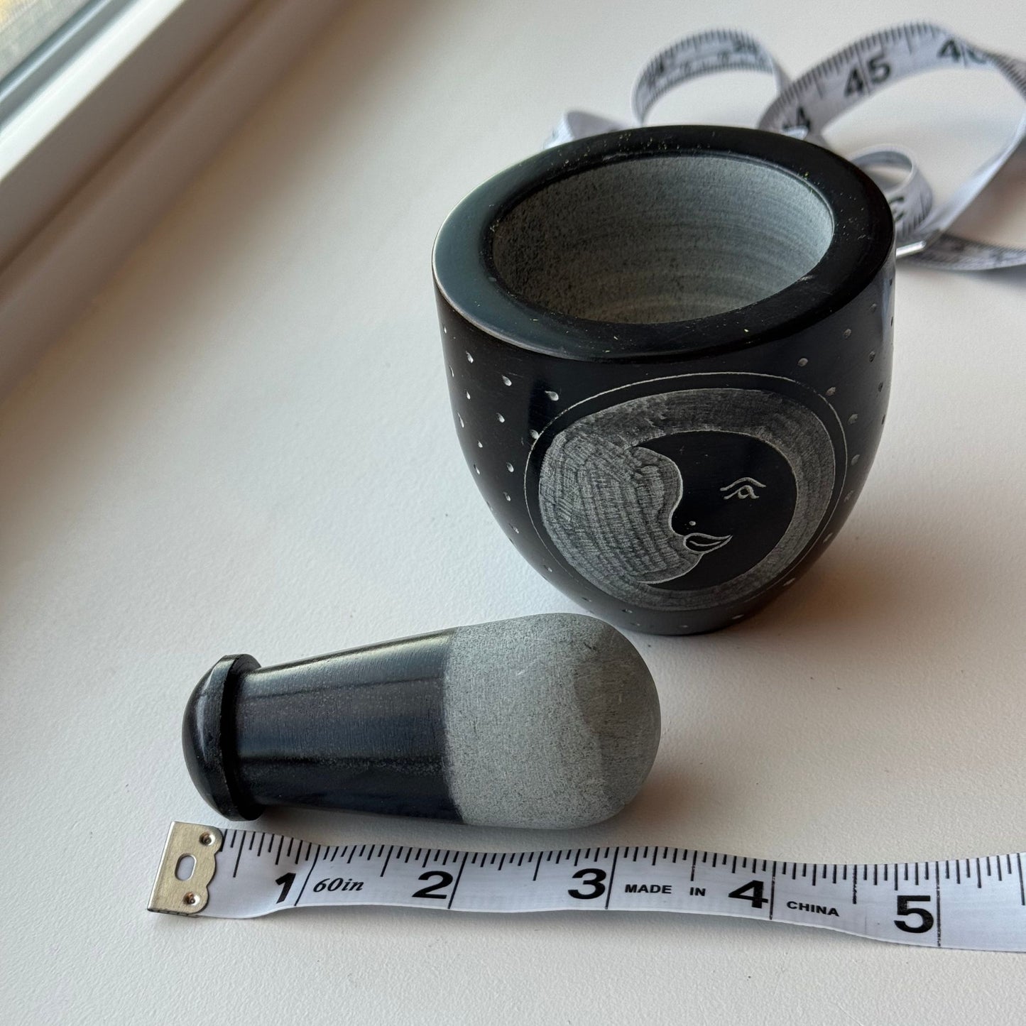 Moon Soapstone Mortar & Pestle