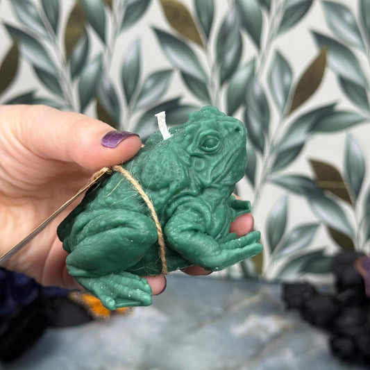 Beauty and the Moon - Regal Green Frog Candle