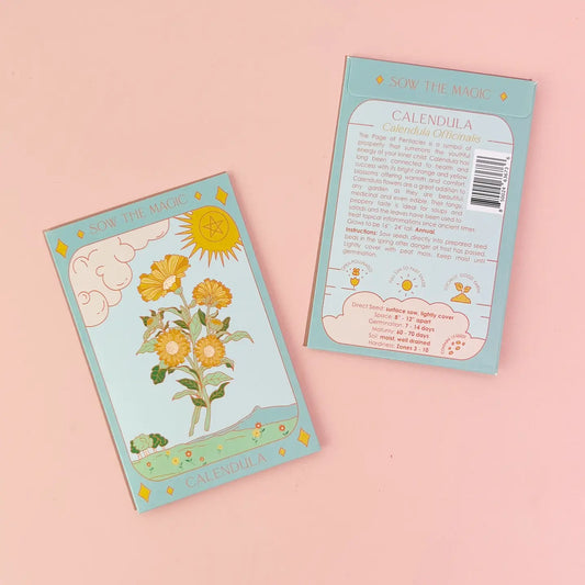 Sow the Magic – Calendula Tarot Garden + Gift Seed Packet