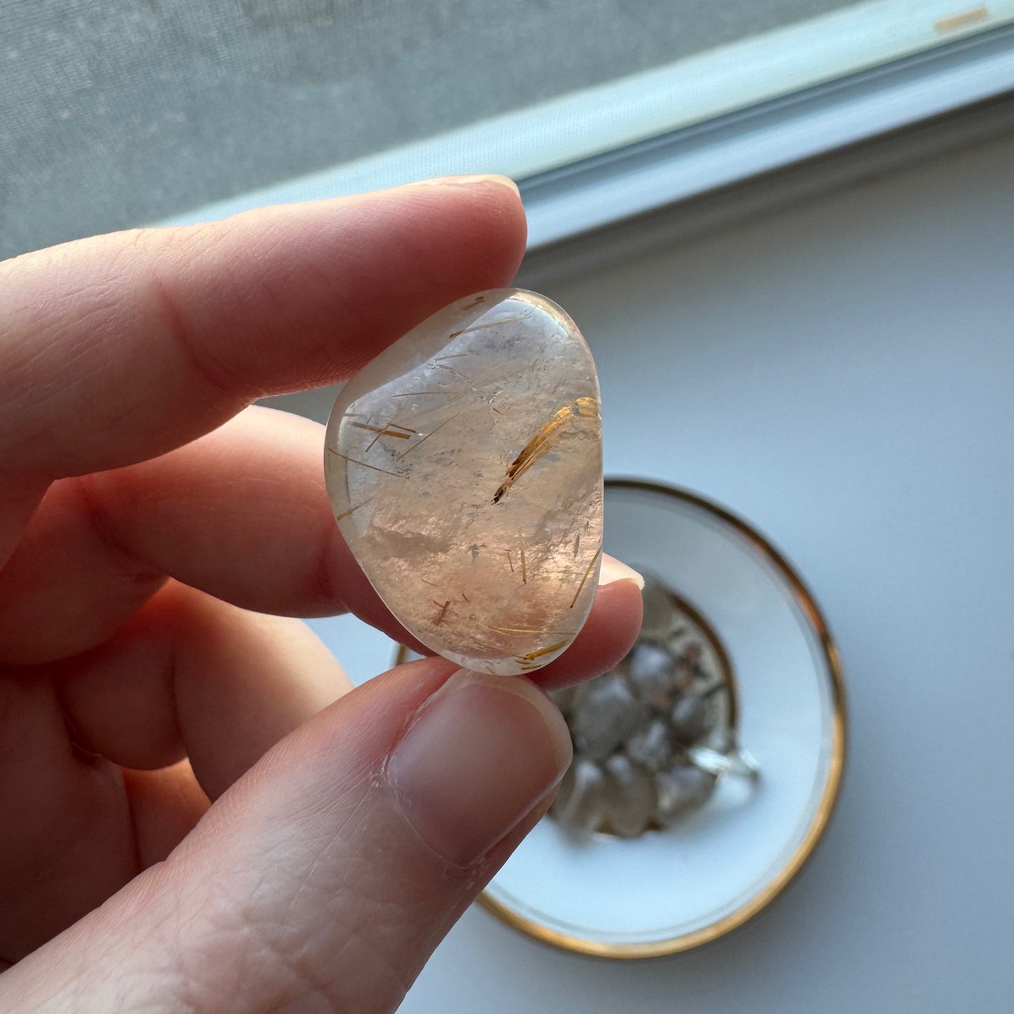 Smoky Quartz with Rutile | One Intuitively Chosen Tumble