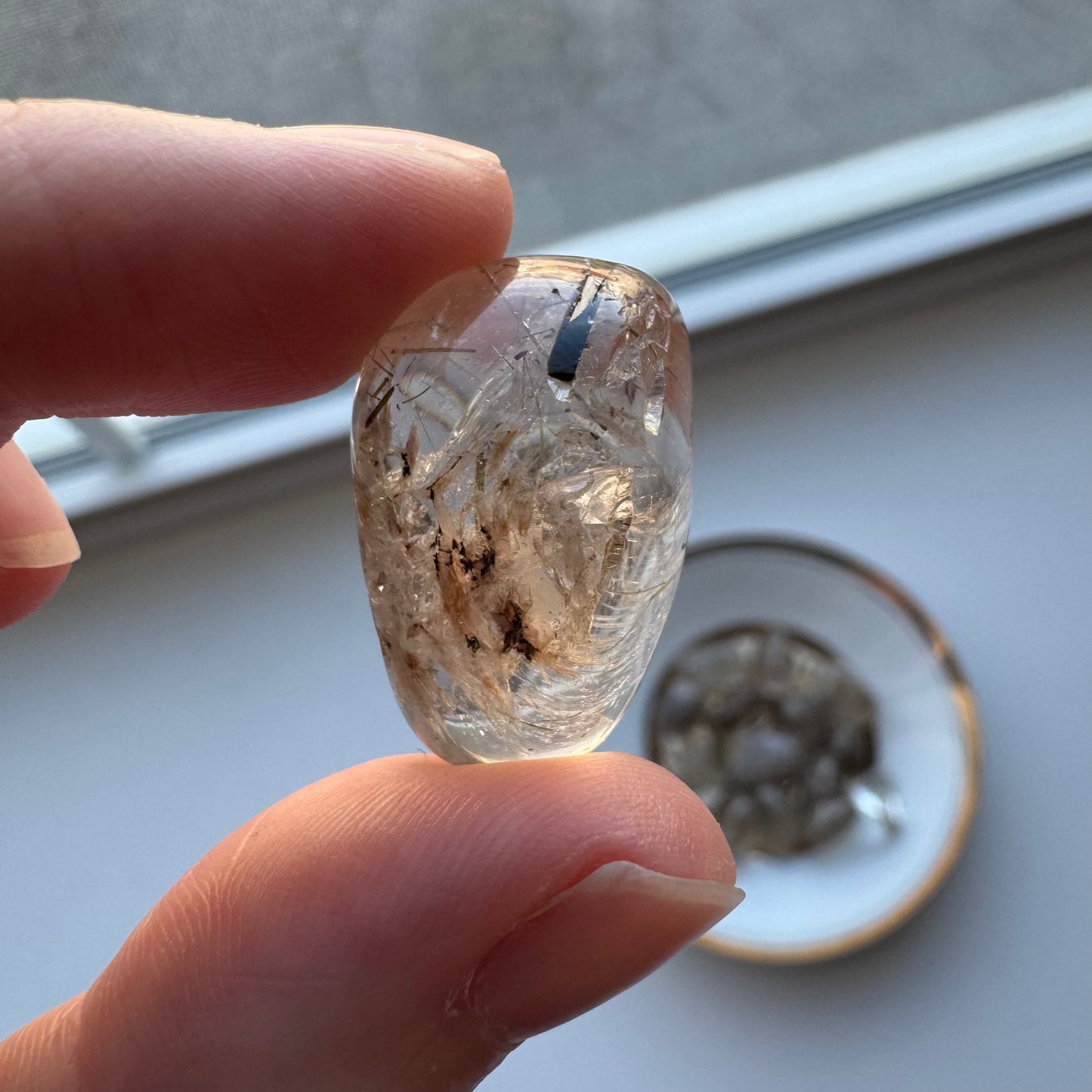 Smoky Quartz with Rutile | One Intuitively Chosen Tumble