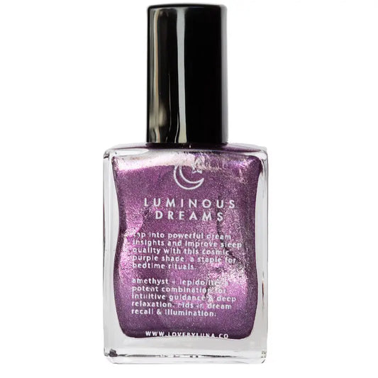 Love By Luna – Luminous Dreams | Glittering Purple Nail Polish with Amythest + Lepidolite