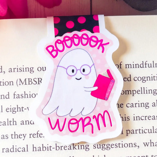 Magnetic Bookmark - Bookworm Ghost