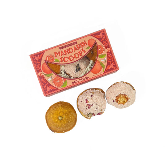 Sow the Magic – Mandarin Scoops Bath Bombs