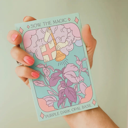 Sow the Magic – Purple Dark Opal Basil Tarot Garden + Gift Seed Packet