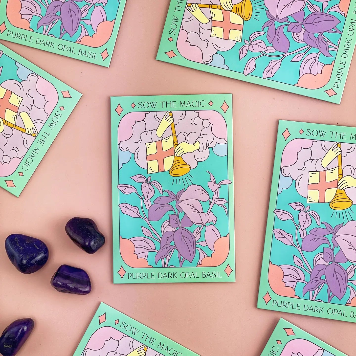 Sow the Magic – Purple Dark Opal Basil Tarot Garden + Gift Seed Packet