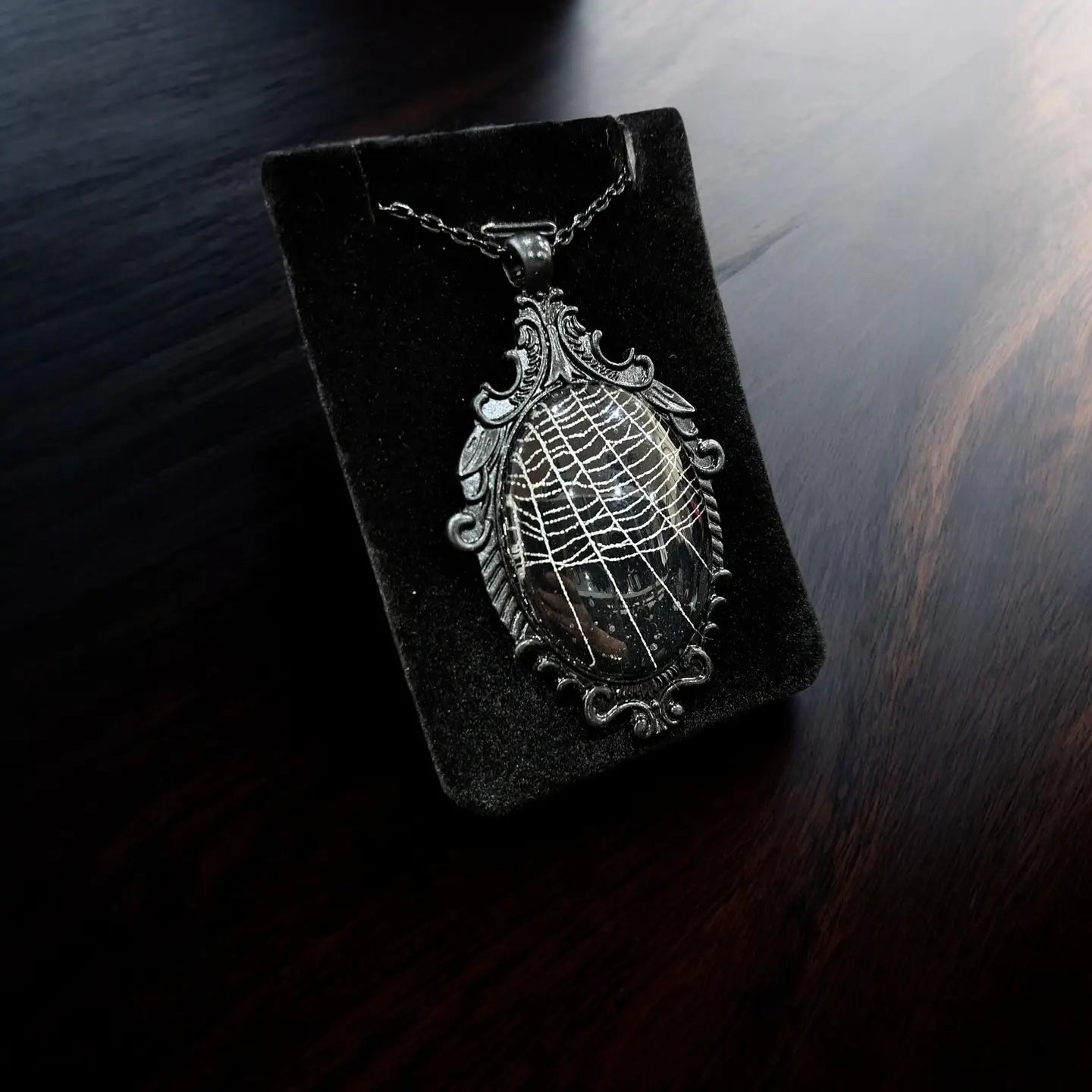 Real Spiderweb Filigree Cabochon